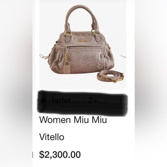 AUTH Miu Miu purse. Gold hardware all 100% leather. Miu Miu the cousin of Prada - Picture 2 of 7